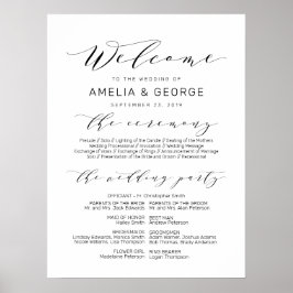 Poster Sinal de boas-vindas do programa de casamento