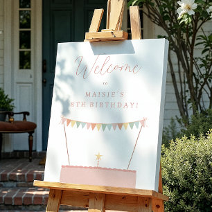 Poster Sinal de boas-vindas do Rainbow Bunch & Cake Festa