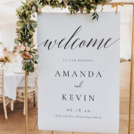 Poster Sinal de Boas-vindas do Script Wedding