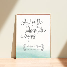 Póster Sinal de Boas-vindas do Seaglass Tides