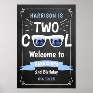 Poster Sinal de boas-vindas do segundo aniversário de doi