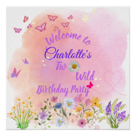 Póster Sinal de Boas-vindas do segundo aniversário "Dois