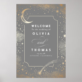 Poster Sinal de Boas-vindas do Sky Celestial Night