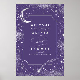 Poster Sinal de Boas-vindas do Sky Celestial Night