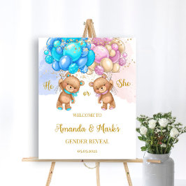 Poster Sinal de boas-vindas do Urso de Teddy