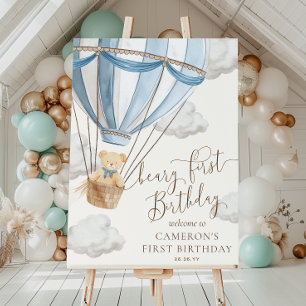 Poster Sinal de Boas-Vindas do Urso de Teddy Primeiro Ani