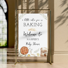 Poster Sinal de boas-vindas do Watercolor Cutie Pie Bakin