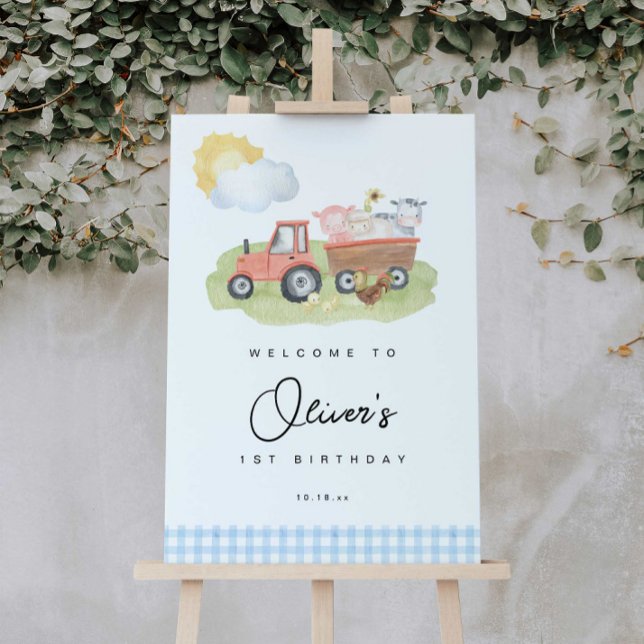 Poster Sinal de Boas-vindas dos Animais da Fazenda (Criador carregado)