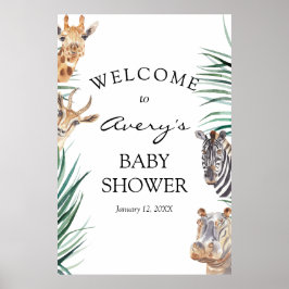 Poster Sinal de Boas-vindas dos Animais Safari