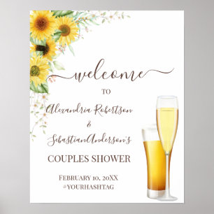 Poster Sinal de boas-vindas dos Casais de Sunflower Green