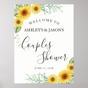 Poster Sinal de boas-vindas dos Casais Sunflower