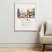 Sinal de boas-vindas dos Chás de fraldas de Woodla