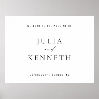 Poster Sinal de Boas-vindas Elegante Minimalista