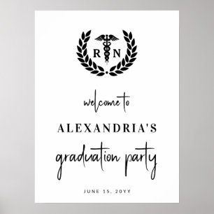 Poster Sinal de Boas-vindas Elegante para Graduação Escol