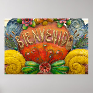 Poster Sinal de boas-vindas em espanhol, México