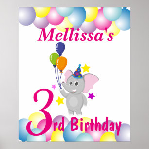 Póster Sinal de boas-vindas Festa de aniversário temática