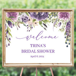 Poster Sinal de Boas-vindas Floral Puro