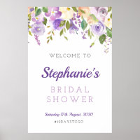 Sinal de boas-vindas floral roxo, floral roxo