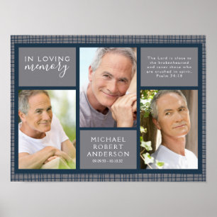 Poster Sinal de boas-vindas funerárias masculinas em memó