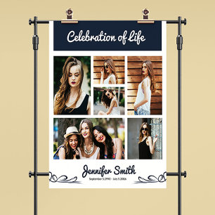 Poster Sinal de boas-vindas funerário floral Modelo