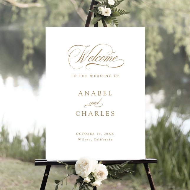 Poster Sinal de boas-vindas mínimo para caligrafia de scr (Criador carregado)