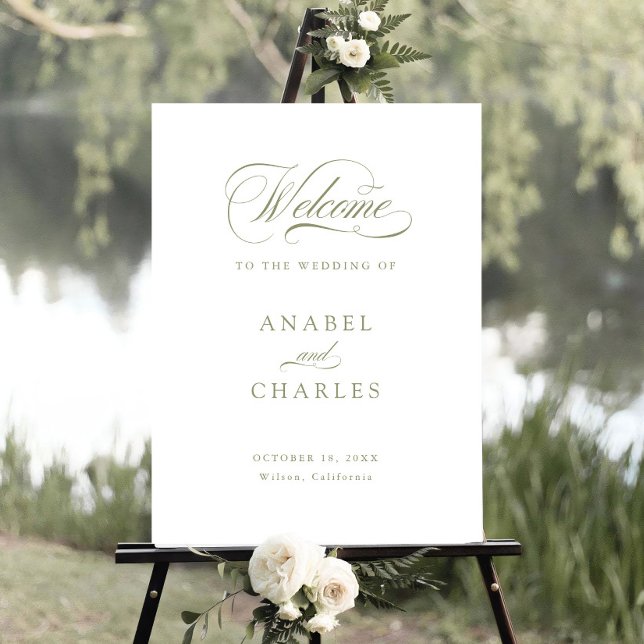 Poster Sinal de boas-vindas mínimo para caligrafia de scr (Criador carregado)