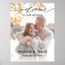 Poster Sinal de boas-vindas moderno símbolo de foto de ca