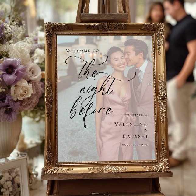 Poster Sinal de boas-vindas na noite anterior ao ensaio (Criador carregado)