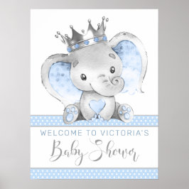 Poster Sinal de Boas-Vindas para Chá de Bebê do Príncipe 