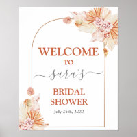 Sinal de boas-vindas para chá de noiva boêmio em t