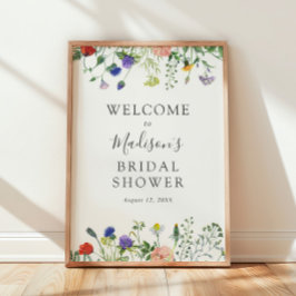 Poster Sinal de Boas-Vindas para Chá de Noiva em Campos d