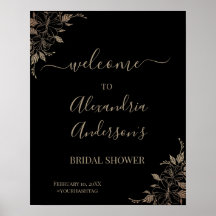 Sinal de Boas-Vindas para Chá de Noiva Linhas Flor