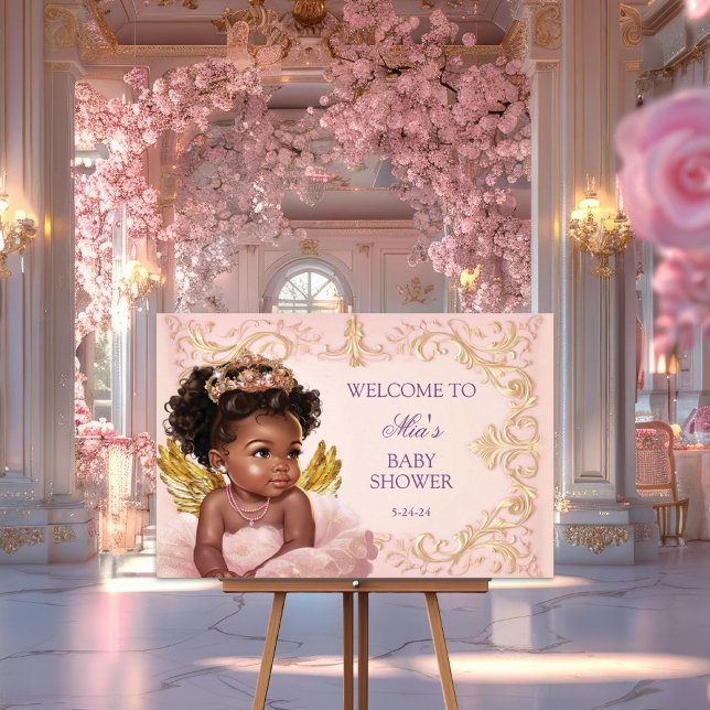 Poster Sinal de Boas-Vindas para Chás de Bebê de Princesa (Criador carregado)