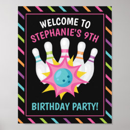 Poster Sinal de Boas-Vindas para Festa de Aniversário de 