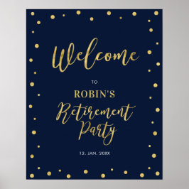 Poster Sinal de Boas-Vindas para Festa de Aposentadoria e
