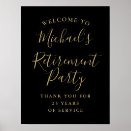 Poster Sinal de Boas-Vindas para Festa de Aposentadoria P