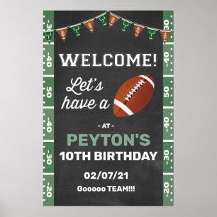 Poster Sinal de Boas-Vindas para Festa de Futebol