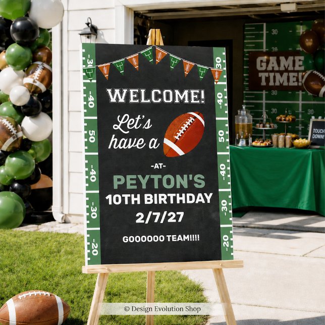 Poster Sinal de Boas-Vindas para Festa de Futebol (Criador carregado)