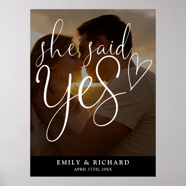 Poster Sinal de Boas Vindas para Foto na Festa de Noivado (Frente)