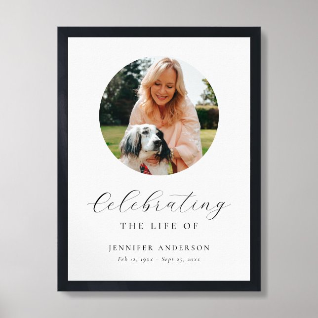 Poster Sinal de Boas-Vindas para Funeral de Celebração de (Framed)
