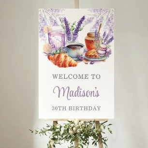 Poster Sinal de Boas-vindas Personalizado de Birthday Bru