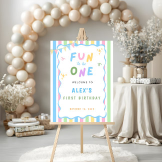 Poster Sinal de Boas-Vindas Personalizado Diversão para S
