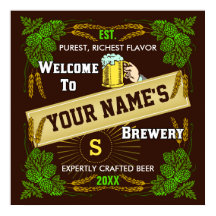 Sinal de boas-vindas personalizado para cervejaria