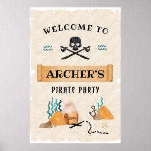 Poster Sinal de boas-vindas pirata, partido pirata