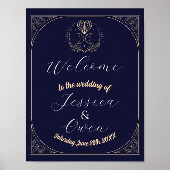 Poster Sinal de boas-vindas Tarot Wedding Hearding Moon C (Frente)