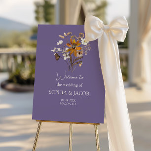 Poster Sinal de Boho de Lavanda de Wildflower