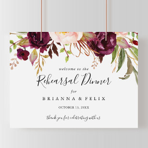 Poster Sinal de Boho Janto do Ensaio Floral Russo
