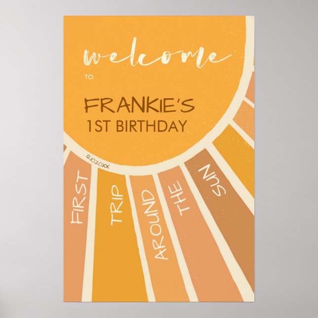 Poster Sinal de Boho Summer Primeira Viagem em Torno do S (Frente)