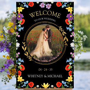 Poster Sinal de Boho Wildflower Foto: Boho Wildflower