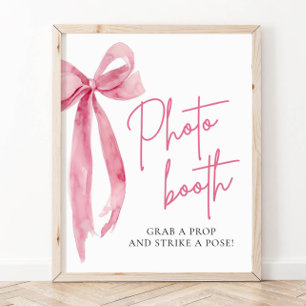 Poster Sinal de Booth de Fotografia do Arco Pink Blush El